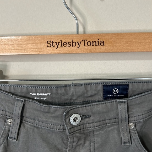 AG Adriano Goldschmied Mens The Everett Slim Straight Pant Gray Sz 34 x 28 - Picture 6 of 13